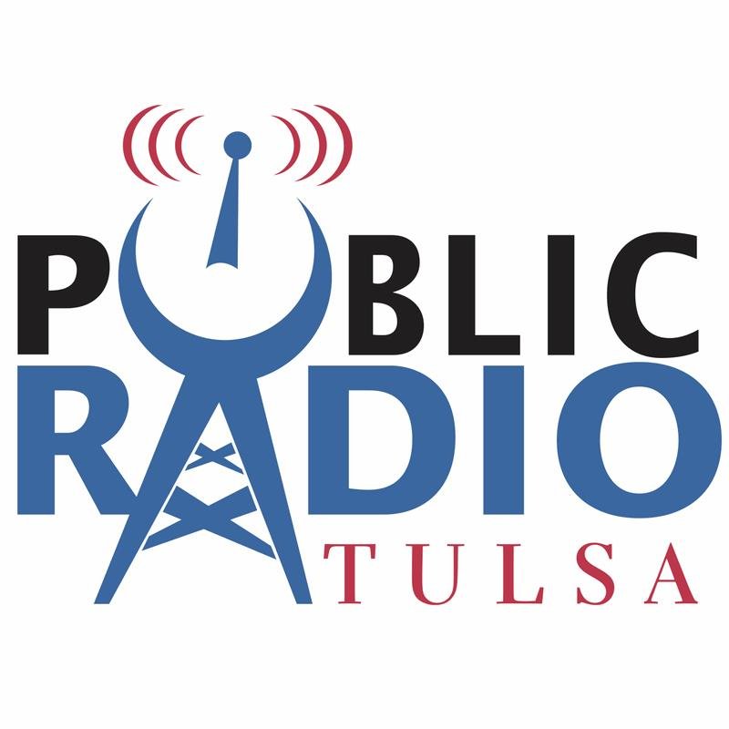 Public Radio Tulsa logo with stylized transmission tower and radio waves above the text.